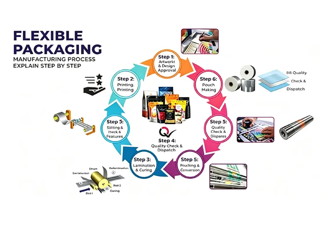 High-barrier flexible packaging solutions for Food Flexible Packaging, Pharma & Daily Chemical, Coffee & Tea, and High-Barrier Laminated Packaging.