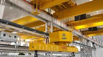Lower-Rotating Overhead Beam Crane for Aerospace Project